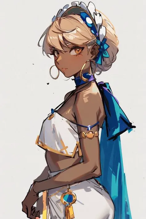 1girl, solo, dark skin, dark-skinned female