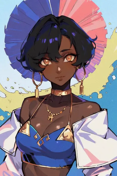 1girl, solo, dark skin, dark-skinned female