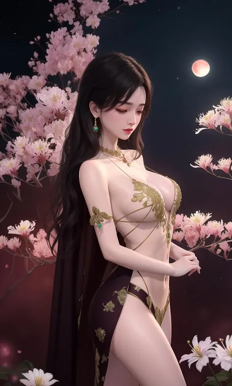 (,1girl, pov,best quality,masterpiece, ) ,(,1girl,spider lily,cherry,cherry blossoms, night,night sky,starry sky,full moon,milky way, red moon, moonlight, ) <lora:DA_Priestess-GoddessQipao-BloodSpell:0.6>
ultra realistic 8k cg, flawless, clean, masterpiece, professional artwork, famous artwork, cinematic lighting, cinematic bloom, perfect face, beautiful face, fantasy, dreamlike, unreal, science fiction, luxury, jewelry, diamond, gold, pearl, gem, sapphire, ruby, emerald, intricate detail, delicate pattern, charming, alluring, seductive, erotic, enchanting, hair ornament, necklace, earrings, bracelet, armlet,halo,