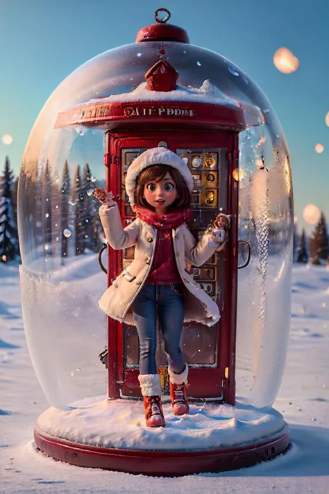 (red phone booth:1.2),(1 cute girl in Bubble:1.2), full body,snowing,
nature, nature background, <lora:Bubble_Sora:0.7>,a bubble, in the bubble,