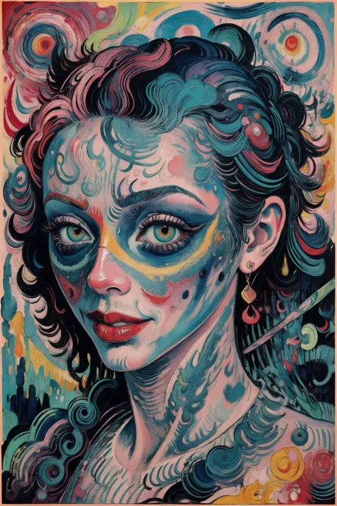 Surrealist art , masterpiece,best quality, surrealistic,tuyawang,abstract,doodle art, ultra high res, highly detailed, (style of Alberto Seveso:1.4), (fauvism art:1.4), [underworld ruler | dark entity:10], hate, love, lust, eerie eyes, BREAK, dark and bright theme, visually stunning, beautiful, gorgeous, emotional, intricate, perferct shading, <lora:TUYA5:1> . Dreamlike, mysterious, provocative, symbolic, intricate, detailed