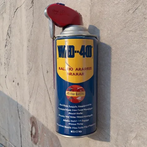 (best quality, masterpiece), <lora:wd40:1> wd40, can, english text, outdoor