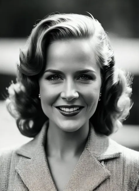 analog style, modelshoot style, A 1930s professional photograph of sks woman, ((detailed face)), (High Detail), Sharp, 8k, ((bokeh)), <lora:locon_juliebenz_v1_from_v1_64_32:1.3>