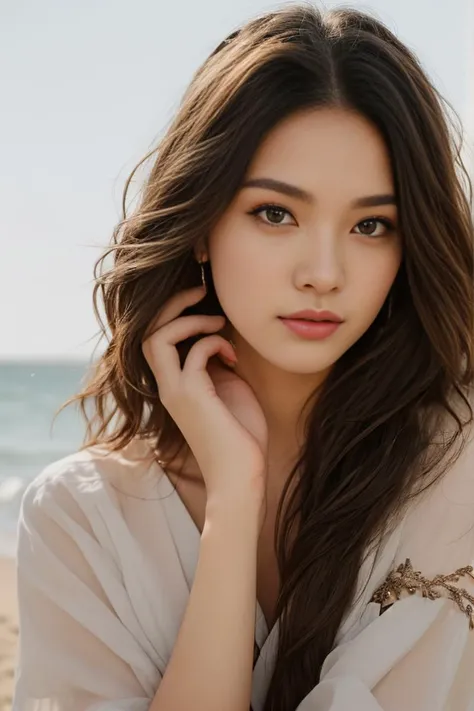 (masterpiece), (best quality), (extremely detailed), (extremely detailed face), (ultra detailed), (mix japanese:1.1), beautiful girl, 20-years-old,beautiful face, long exposure photography, pale skin, detailed skin, blush, (dynamic posing:1.1), wearing glasses, earrings, (apathetic expression:1.2), innocent, at the beach, sunlight ray, good lighting, Porta 160 color, shot on ARRI ALEXA 65, sharp focus on subject, nsfw, Fujifilm XT-3, <lora:breastsizeslideroffset:-0.5>,<lora:picxer_real:0.25>, (model body:1.1), <lora:Show feet_20231013015606:0.7> photo_scale