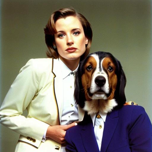 analog style, JC wearing a pantsuit, <lora:JC:1>