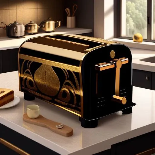 <lora:EbonyGoldAI:.9> EbonyGoldAI toaster in kitchen