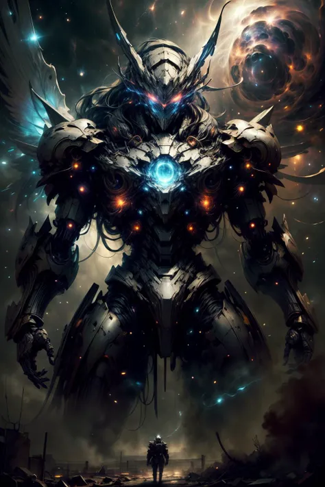 UHD, best quality, 4k, <lora:Biopunk:0.8>, (upper body), 3/4, [rooster:man], (light smile:0.5), detailed face, (biological skin:1.21), breathtaking background, (seductive pose), biomech, masterpiece, best quality, absurdres, high details, amazing body, BREAK at distance, cowboy shot, pose, blend of organic and mechanical elements, futuristic, cybernetic, detailed, intricate  <lora:more_details:0.8>