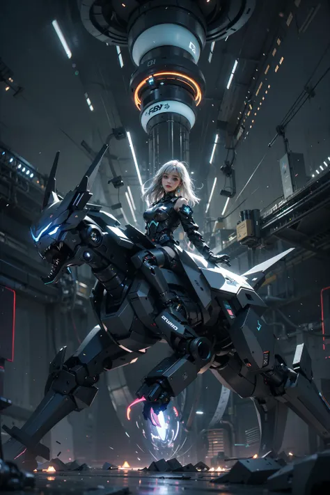 goth_punk,roblit,1girl,full body,white and blue robot,solo,with a robotic Dragon pet wrapped around the body,medium shot,walking in Harajuku,((night time:1.2)),bokeh,neon light,(colourful background:1.2),iridescent eyes,starry sky,white shimmer hair,white eyebrow,glowing hair,(iridescent white hair),earrings,bangs,jewellery,blunt bangs,green eyes,hair ornament,looking at the viewer,short hair,portrait,sidelocks,<lora:Gothpunk_V2:0.4>,<lora:add_detail:0.2>,<lyco:Robotaction:0.4>,<lora:Mecha:0.1>,