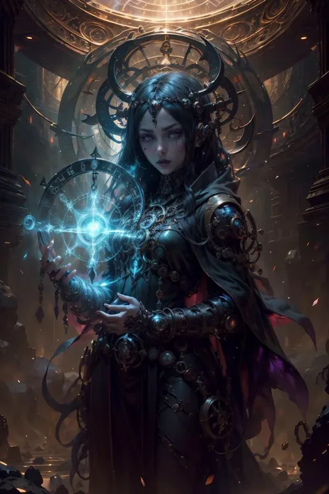 1 girl as a Occultist, mecha, looking at viewer,
best quality, masterpiece, ultra high res, (photo realistic:1.4), <lora:ChronomancyMecha:0.9>,