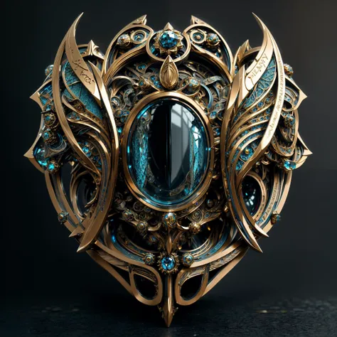 best quality,masterpiece,highres,masterpiece,Highly detailed,ultra-fine painting,sharp focus,badge,(((text"lingko"))),blue eyesï¼jewelry, ((steel,badge)),((metal)),glass ,crystal,blue glass,,gear,3D,Layered image_dir.<lora:nijiarmor_anime_v2:0.7>,<lora:Mecha - Ebony Gold Mecha:1>,<lora:Cool Hong Kong Girl:1>