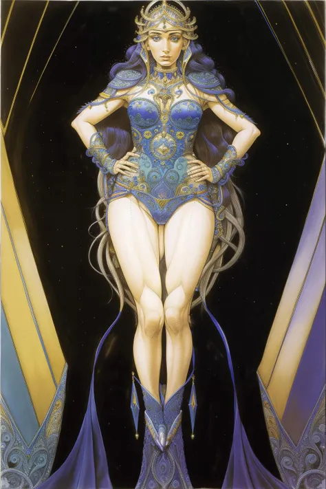 Manga Jojo style、Manga style illustration、トーマス エジソン、Activate the Stand body and ability Behind the body、Famous poses、Full Body、