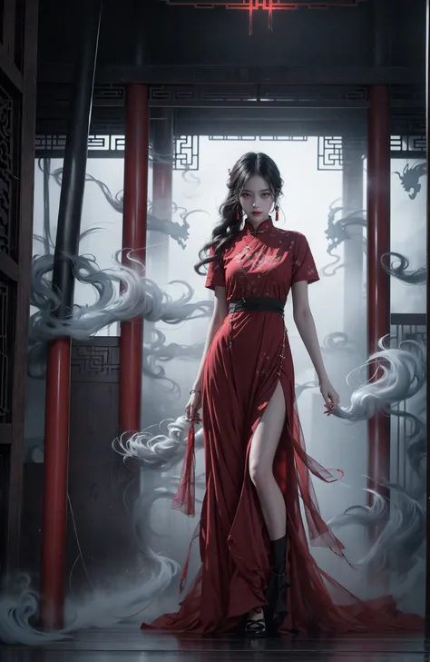 (masterpiece,top quality,best quality,official art,beautiful and aesthetic:1.2),
neon lights,science fiction,xuer Palace gate,upper body,Dynamic Angle,Dynamic posture,Perspective,High Point,pov,1girl,extremely beautiful face,stunning face,perfect face,best face,extremely attractive,gorgeous,detailed face,highly detailed,realistic,hyper-realistic,IMAX,HD,8K resolutions,ultra-high resolutions,best quality,masterpiece,
A shot with tension,(Visual impact,giving the poster a dynamic and visually striking appearance:1.2),Chinese Zen style,impactful picture,
<lora:~Q?-[ xuer Palace gate:0.8>,
