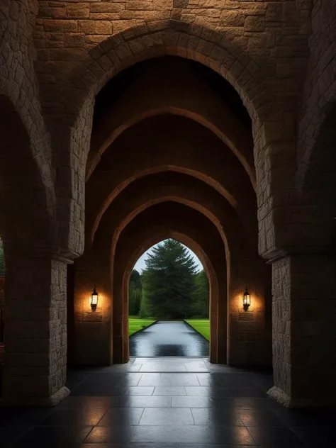 Intricately detailed stone luxurious fantasy castle arch column stone walls, (masterpiece) (best quality) (detailed) (8k) (HDR) (wallpaper) (cinematic lighting) (sharp focus) (intricate) Game of Thrones hogwarts PaintStyle4 protogemb2