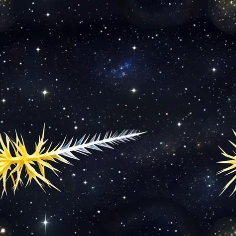 c0nst3llation,crystal white transparent, made out of stars and galaxies , night sky, Mighty Diarylide Yellow Woody-stemmed Oblong plant, Slimy Texture Equal Thorn, Flaky, Digitate Trifoliate leaf, Craspedodromous Venation, Rosette, Undulate Leaf Margin, MidnightBlack Globose Nectary flower, Acuminate, , <lora:c0nst3llation:0.8>