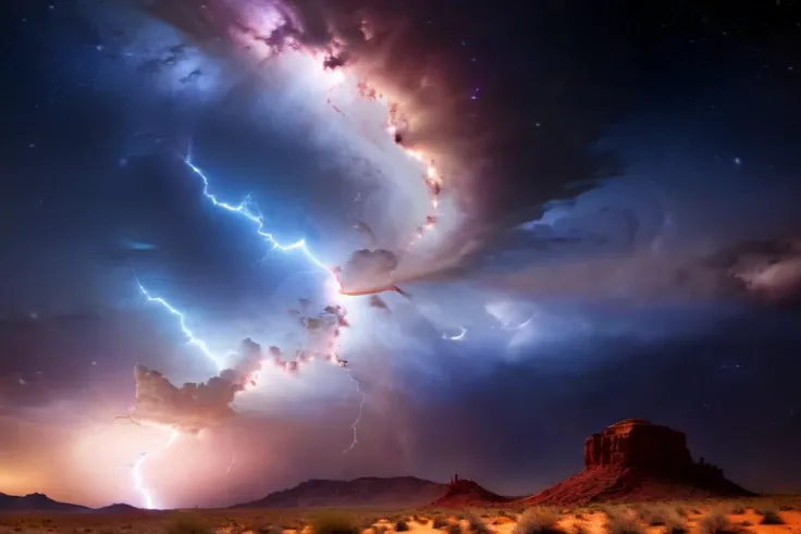 Constellation lightning sparking across the sky arcing in all directions, desert landscape, Cosmic Storm, color splash, masterpiece, full frame, wide angle lens, Fujifilm
<lora:xl_more_art-full_v1:1>
<lora:c0nst3llation:1.0>, c0nst3llation