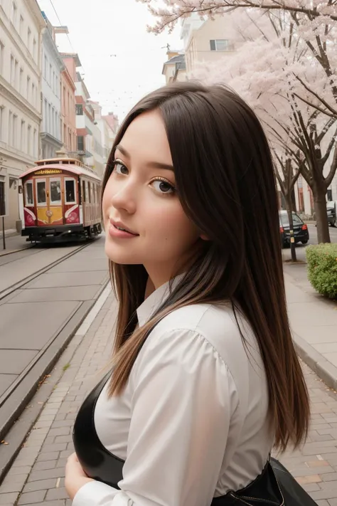 1girl, (stylized by A. J. Casson:0.9) , watercolor art, awardwinning Neo-Baroque, Mannerism Art, hyper detailed, professionally shot of a [Ornate|Jagged] Ruined ([Shark|Cable car]:1.3) , award winning, Organic space in background, Epic city street with Cherry blossom tree, Hurricane, deep focus, Visual novel, Fearful, Silver lighting, telephoto lens, Film grain, Swirling Gray, glimmering transformation, adobe lightroom, octane engine