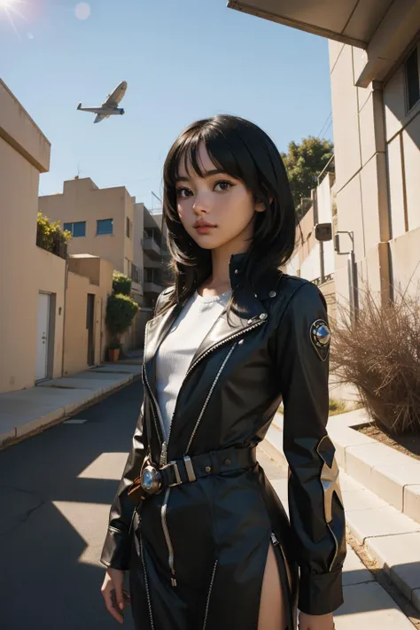 1girl, professional VRay, detailed Cosplay Photograph, behance HD, landscape of a Surreal Original ([Asmara|San Diego]:1.3) in the distance there is a Movie theater, Scottish flora with Mushroom, Sun in the sky, [ (designed by Claude Cahun:1.0) , (George Ault:0.9) ::5], Dark and Gritty, Brutalist, Starlight, High Shutter Speed, Sony A7, F/8, Kodak portra, raytraced reflections, cosmic energy, arthouse, lots of details