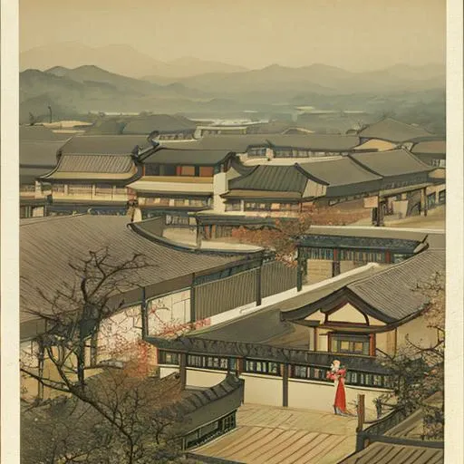 <lora:Chinese ink painting-000006:0.5> best quality, symmetry,realistic, real life,photography, masterpiece, best quality, Chinese ink painting,1girl, very wide shot,