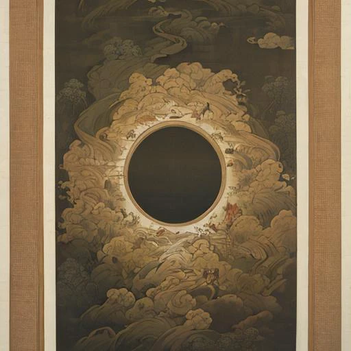 <lora:Chinese ink painting-000006:0.5> best quality, symmetry,realistic, real life,photography, masterpiece, best quality, Chinese ink painting,1girl, very wide shot,