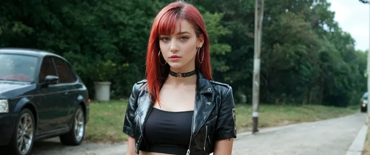 score_9,score_8_up,score_7_up close-up,
1girl,fox_girl,bangs,tattoo,red hair,crop_top,leather_jacket,plaid_skirt,hoop_earrings,pantyhose,fingerless_gloves,bracelet,choker,ringhighly detailed,detailed skin,depth of field,film grain,highly detailed,detailed skin,depth of field,film grain,<lora:AmateurStyle_v1_PONY_REALISM:0.45>