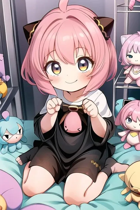 masterpiece, best quality, absurdres, ultra detail,<lora:GoodHands-vanilla:0.8> <lora:anmnr01:0.3> <lora:add_detail:0.5>, (nendoroid), dwarfãgirl,Anya,chibi,petite, short hair,hands up,happy,<lora:clawmachine:0.7>,clawmachine,(plushies, plush, goodies, plushies, toys),<lora:lcz_spy_family_anya_v3:0.7>