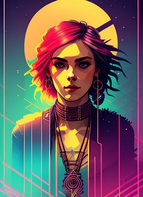 swpunk style synthwaveCharlie Bowater realistic Lithography sketch portrait of a woman, flowers, [gears], pipes, dieselpunk, multi-colored ribbons, old paper texture, highly detailed
