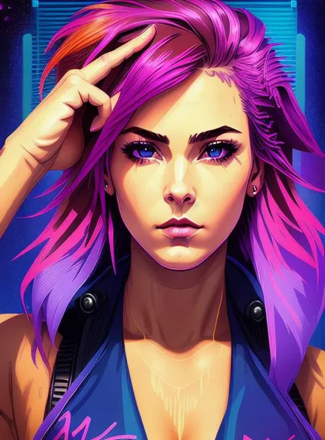 ((synthwave)), ((swpunk)), nsfw,
(((faux traditional media))), (masterpiece:1.6), (best quality:1.5), ((1girl)), ((solo_girl)), ((female_solo)), (front_view), (upper_body:1.4), eyeliner, detailed_face, (arm + hand + 1_thumb), (Five_fingers_each), Perfect_hands, extremely_detailed_hands, (brown_hair:1.1), (short_hair:1.1), (undercut:1.1), (black_eyes:1.1), (blank_stare:1.1), (plump:1.1), (naked_towel:1.1), (bathroom), (wet_hair), (sweat),