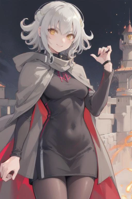 <lora:TLS_Robin-10:0.8>
1girl, tlsrobin_alter, solo, grey cloak, grey hair, orange eyes, smile, detailed eyes, medium breasts, (hand-drawn), eldritch castle background,