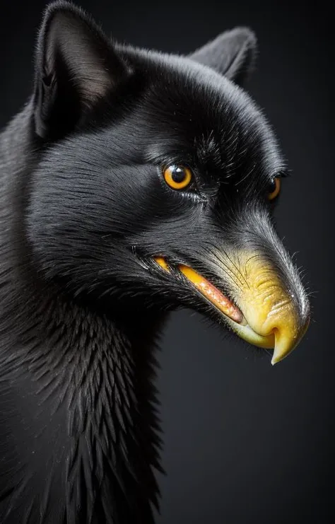 close up of a beautiful perrot,(black backround),bokeh,studio photo,sharp focus,highly detailed,ral-oilspill,<lora:ral-oilspill-sdxl:1>,