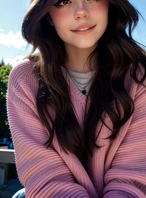wearing (sweater), portrait, beautiful face, pretty eyes, outside, portrait, park, trees, teeth, eyes open, ward winning photo, best quality, upper body, Hannahowo, windblown black hair, by lee jeffries nikon d850 film stock photograph 4 kodak 400 camera f1.6 lens rich colors hyper realistic lifelike texture natural lighting unreal engine trending on artstation cinestill 800, (100mm lens)
<lora:hannahOwo_v1:0.9>
