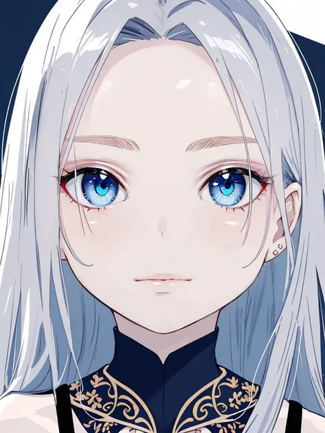 pale skin, blue eyes, cute face, full body, extremely detailed, intricate, ((clear focus)), ((sharp focus)), perfect face, very deep eyes