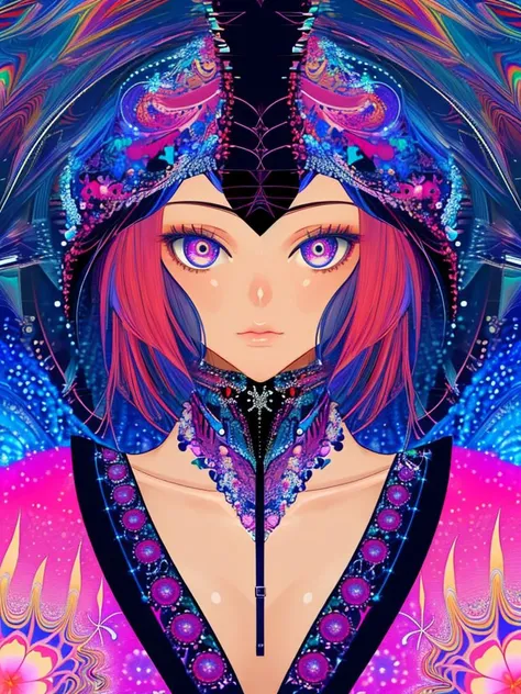 Close-up photo, whole body, (beautiful and aesthetic:1.2)
(1girl), extreme detailed, (fractal art:1.3), colorful