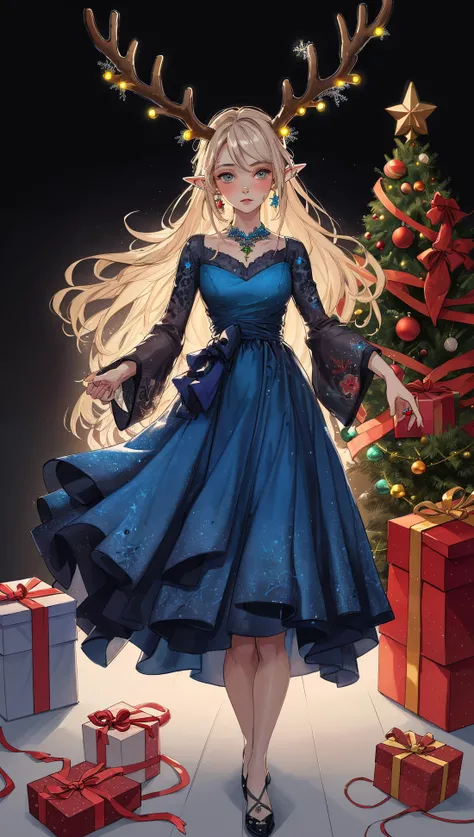 (epoch elves)
Ink wash painting, Last ronin, intricately detailed, beautiful, art by Tom Bagshaw, Carne Griffiths, neon core, neon ink paint, Mysterious, calligraphy
gown, reindeer antlers, blue dress, jewelry, christmas lights, christmas wreath
<lora:wrenchclockworkcharm:0.6> wrenchclockworkcharm, gown, blue dress
\\ Made with ONE FOR ALL checkpoint by Chaos Experience @ https://civitai.com/user/ChaosExperience/ \\