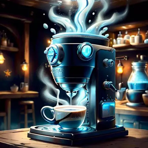 watermagicai coffee machine, detailed, intricate