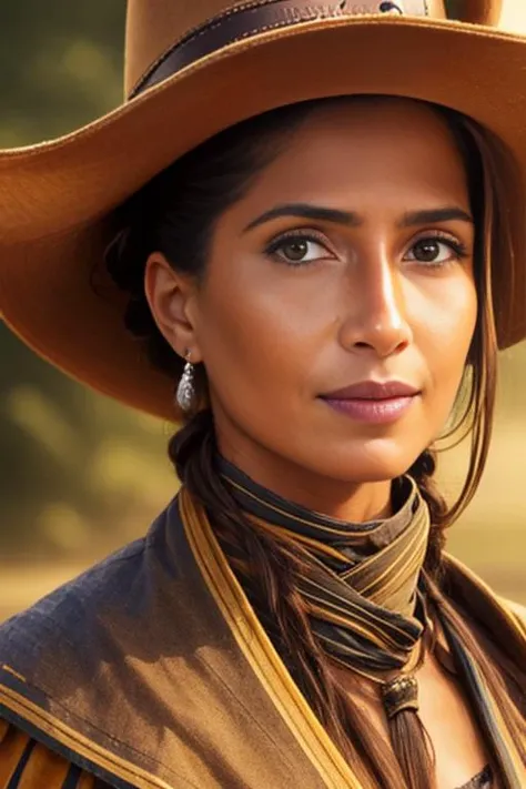 photo of cam woman, dressed as a warrior, cowboy shot, detailed face, masterpiece, natural lighting <lora:CamPitanga-000003:1>
