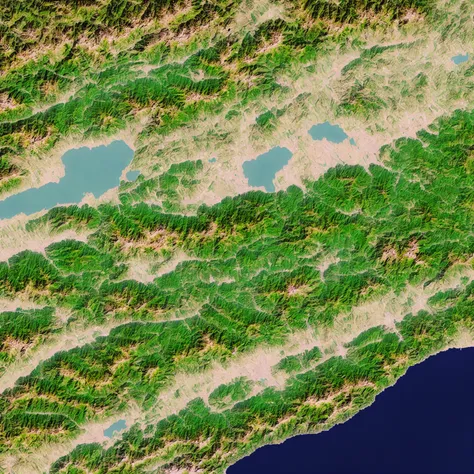 MapSatimageEU, cost, town, lake, hills, ocean