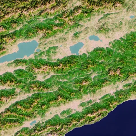 MapSatimageEU, cost, town, lake, hills, ocean