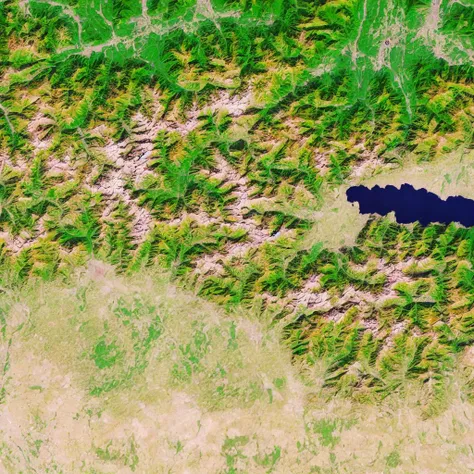 MapSatimageEU, cost, town, lake, hills