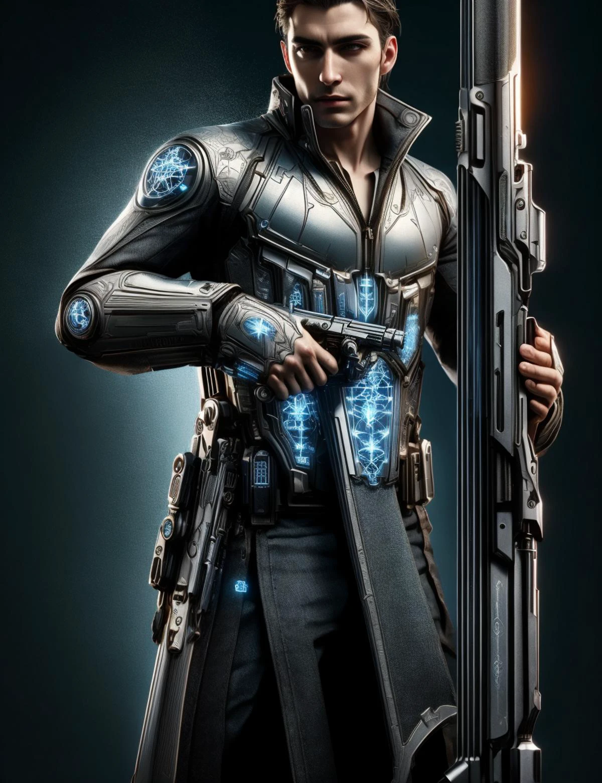 masterpiece illustration, detailed, hires, octane rendering, DonMT3chC057ruc7s male wirrn, , revolver <lora:DonMT3chC057ruc7s-000008:1>