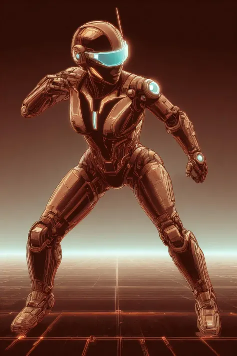 <lora:Neon_Cyberpunk_Cyberspace_SD1.5:1>mad-cyberspace, robot, cybernetics, future, cyborg, action shot, girl, helmet, visor