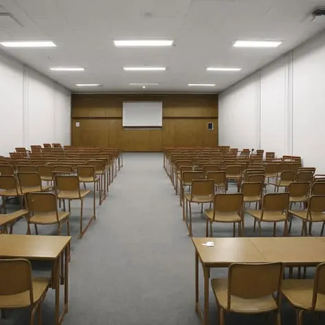<lora:liminalspaces2:1>, liminalspaces,
old soviet university building main conference hall