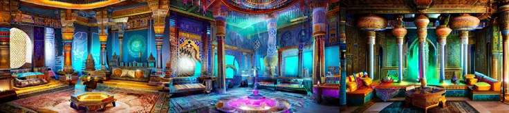 (otherworldly, otherworldly atmosphere, otherworldly appearance), highly insanely detailed, masterpiece, top quality, best quality, highres, 4k, 8k, RAW photo, 
((ancient egyptian theme:1.2)), Hong Kong structure, building, structure, taiwan, korean, 
swirling energy, 
tentacle, 
(underwater), 
reflection, reflective floor, 
abandoned building, overgrown with vegetation, [volumetric fog], cinematic lighting, colorful, colourful, 
(long_hair, long hair, random colors hair, glowing hair, hair over one eye, long messy hair), 
(eyelashes, eyeliner, eyeshadow, eyelashes, long eyelashes), 
collar, earrings, jewelry, necklace, armlet, 
high-heels, 
nsfw, 
cleavage, perfect female body, makeup, 
action pose, 
drunk, biting, 
Interior, 
scenery, window, 
CyberPunk, sofa, table, authentic, indoor scenery, 
an arabian room with a couch, a carpet, a small round table with a hookah on it, a window and a lamp, ArIn, 
a large arabian room with a pool, 
<lora:ArabianInteriors-10:0.8>, (fantasy world)
