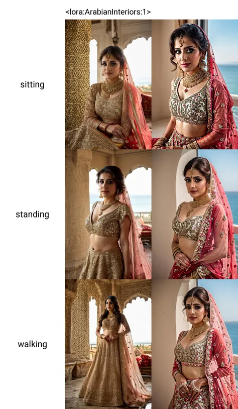 ArIn, RAW photo, portrait, closeup, pakistani woman, sitting, looking at viewer,  sweetheart collar wearing lehenga choli, cleavage, gold wedding jewellery, bride, luxury, living room, window, sea view, hotel resort, 8k uhd, dslr, soft lighting, high quality, film grain, Fujifilm XT3,    <lora:ArabianInteriors:1> <lora:Lehenga_choli:0.3> <lora:eyelashes_slider_v3:4> <lora:EnhancedDetail:1> <lora:real_skin:1> skin