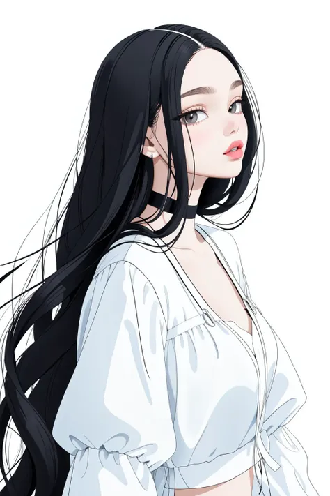 DV_Lupinha_Vicious, 1girl, dressed, upper body, <lora:flat2:0.3>