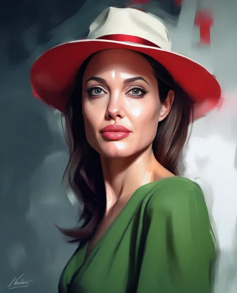 <lora:AngelinaJolieSDXL:1>,AngelinaJolie,Kodak portrait. by wlop, ilya kuvshinov, krenz cushart, greg rutkowski, trending on pixiv. zbrush sculpt, octane, maya, houdini, vfx. beautiful woman wearing hat green, red and white, degaje . digital painting. line art fighter, cinematic dramatic atmosphere, sharp focus, volumetric lighting. blue ayes