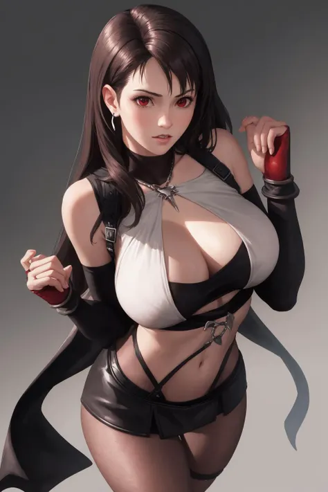 masterpiece, best quality, 1girl, solo, <lora:plegian-outfit-fe-richy-v1:1> plegian, body stocking, <lora:tifa-fef:0.7> tifa ff7,