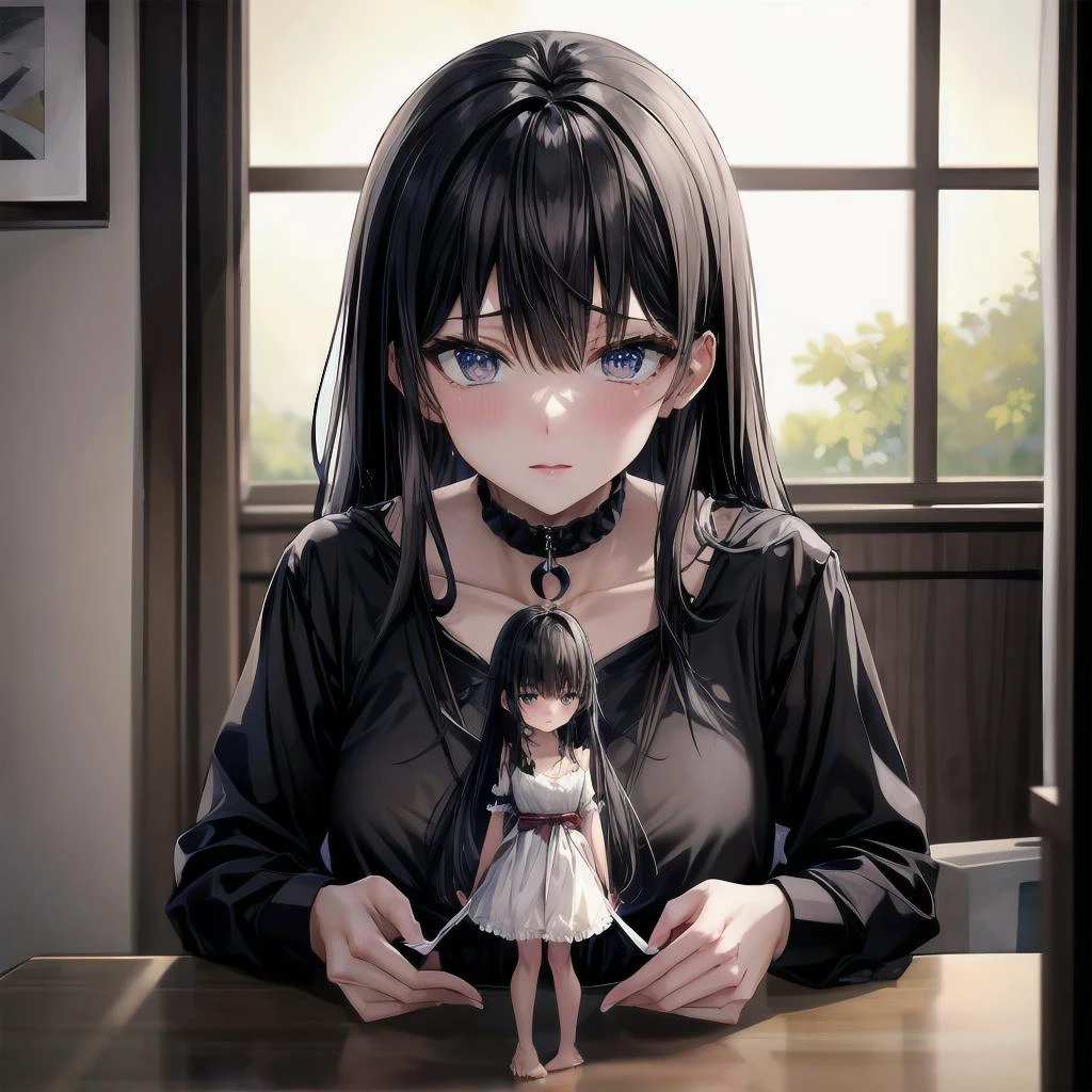 AS-Adult, nsfw, masterpiece, isometric, 1girl, tiny, minigirl, shrunken woman, a lady shrunken to miniature size, 20 y.o.,
(held in hand:1), sitting, toyed with, indoors,
BREAK
black hair, long straight hair, bangs, dress, breasts, narrow waist, barefoot,
<lora:minigirls:1>
<lora:flat2:-0.7>