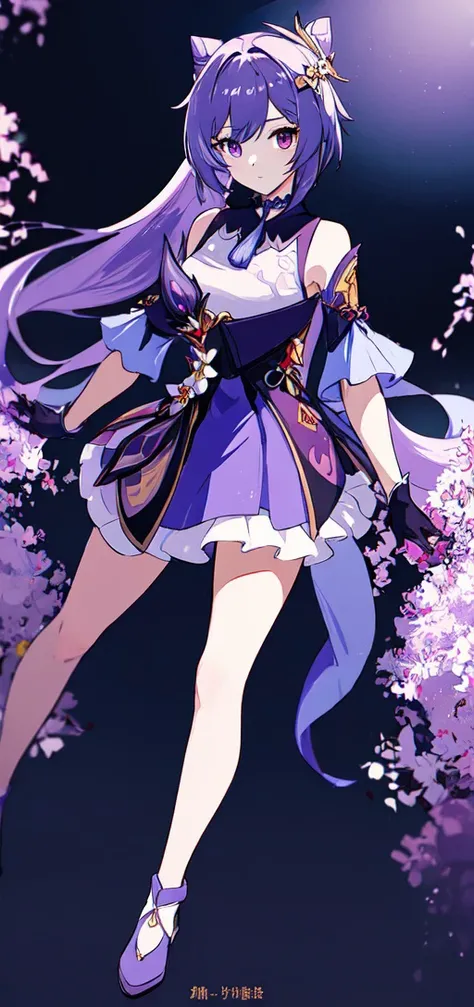 ((masterpiece, best quality:1.2)), (ultra-detailed:1.2), 1girl, solo, 5 fingers, volumetric lighting, cinematic lighting, depth of field, full body, <lora:keqingGenshinImpact_10:0.7> keqing \(genshin impact\), hair ornamen, gloves, purple dress