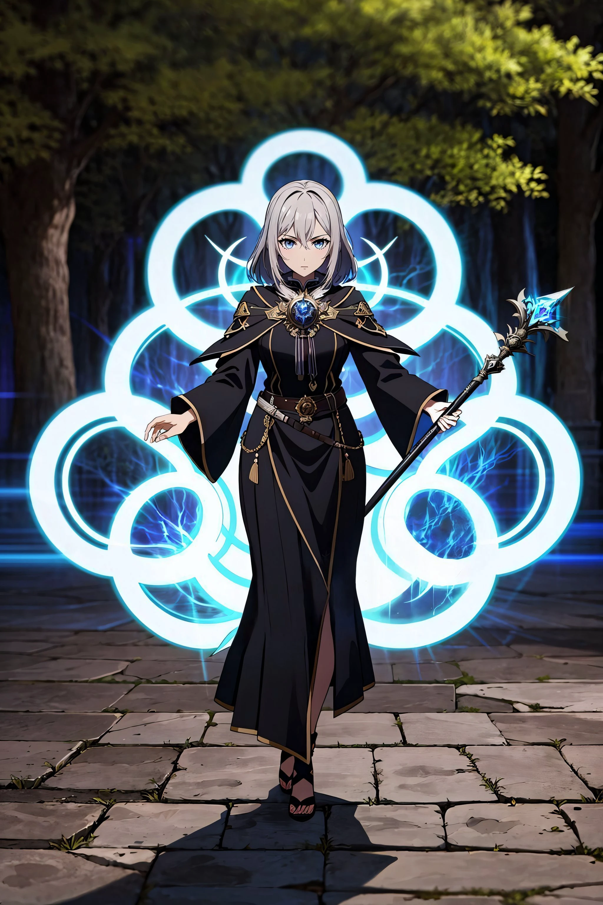 <lora:swordup-pose-richy-v1:0.8> swordup, looking at viewer, close-up,((best quality)),((highly detailed)),masterpiece,absurdres,detailed face,beautiful face,(detailed eyes, deep eyes),1girl,((dynamic pose)) , <lora:animemix_v3_offset:0.8>, full body,
photo background, tree,looking to the side, <lora:lightweapon2:0.5> l2lightweapon, (mage staff: 1.3)