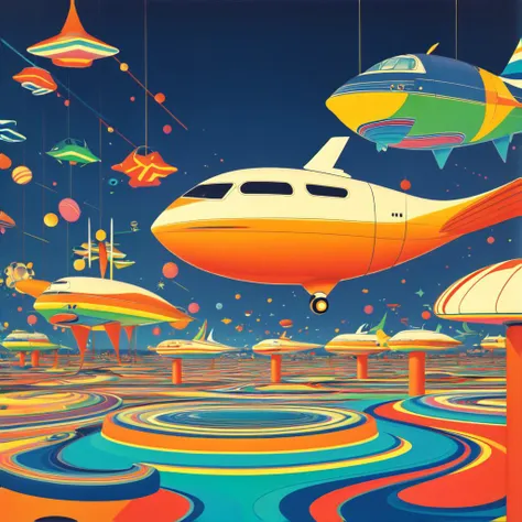1970s \(style\), detailed, illuminated, (enticing:1.2), (cute:1.4), (irresistible:1.4), (fascinating:1.5), (colorful:1.3), (surreal:1.1),(sophisticated),navy,orange